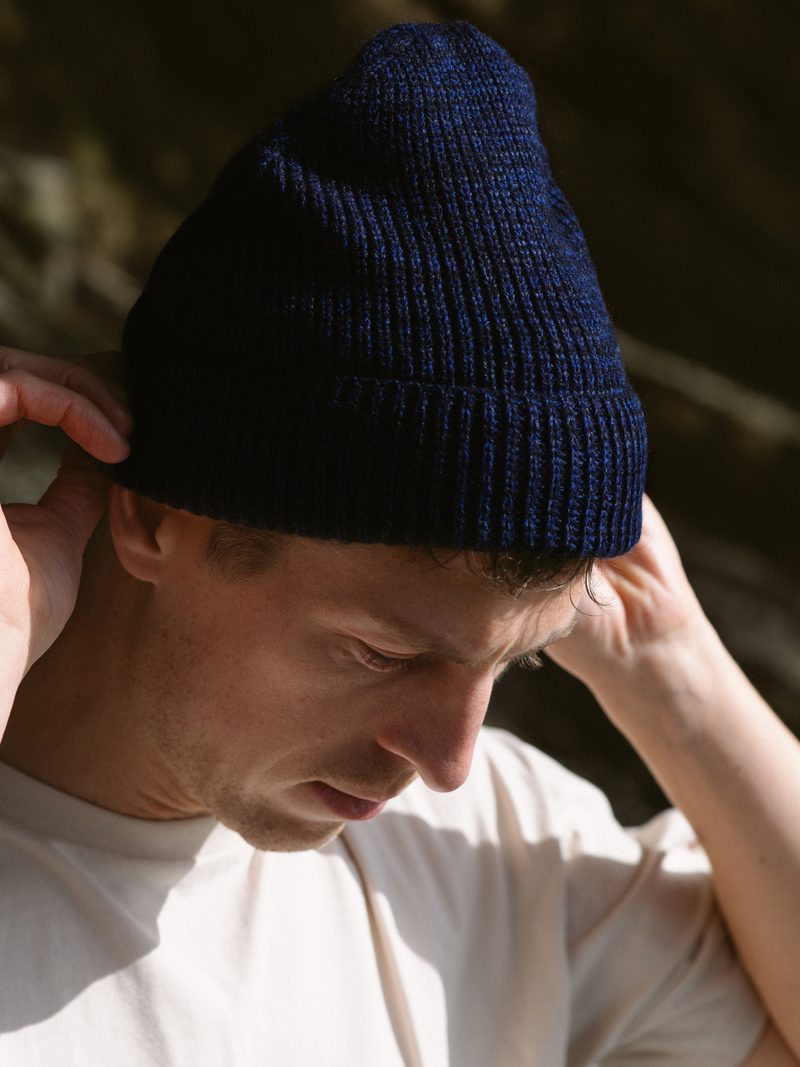 Silas Fisherman Beanie | Midnight Navy