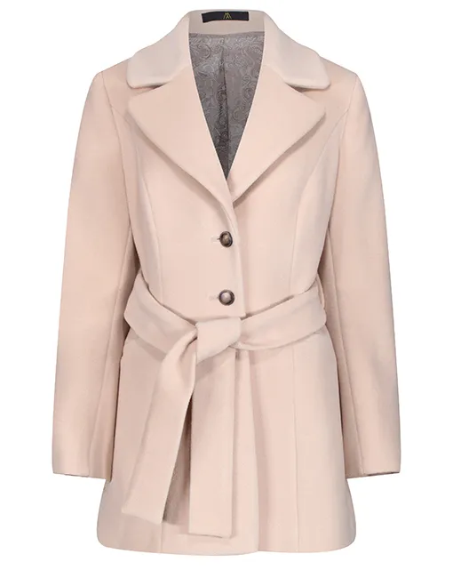Oatmeal Wool & Cashmere Coat by Myles Anthony