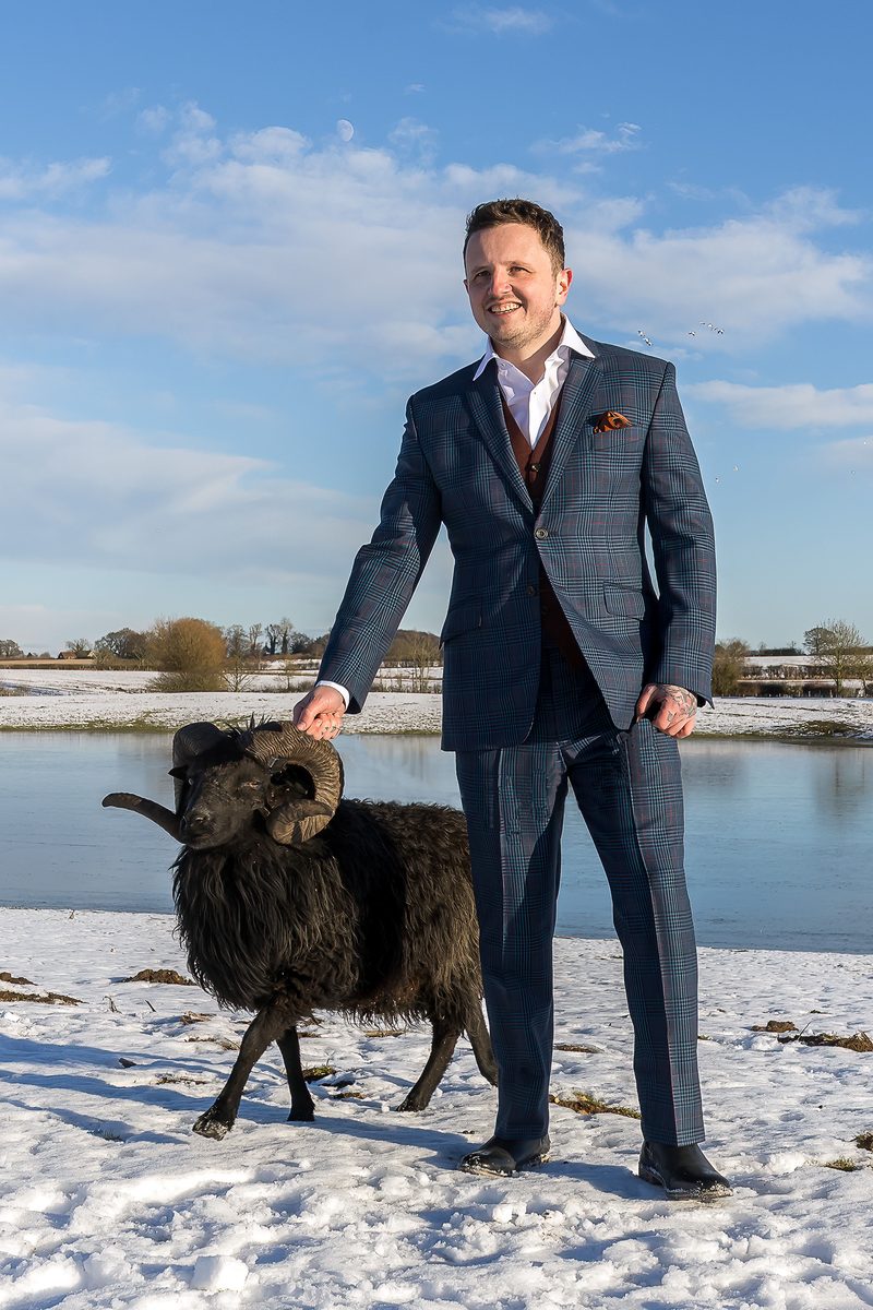 Brandon Plaid Suit 3 Piece Sheep No Lead by Carl Stuart Tailors