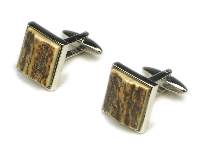 CL1S Cufflink Square Inset Stag by Abbeyhorn Ltd