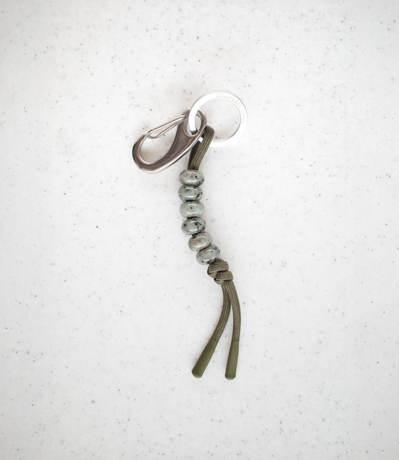 Beaded Key Knot, Olive - Sesame Jasper by Campbell Cole