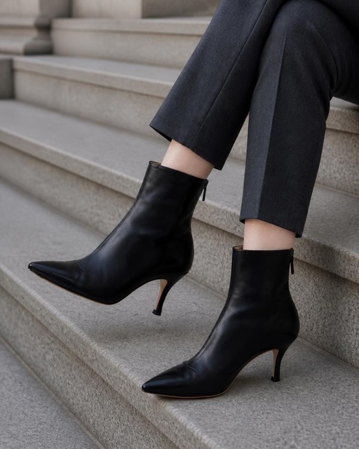 Carly black leather ankle boots AW27 by JOSEPH AZAGURY