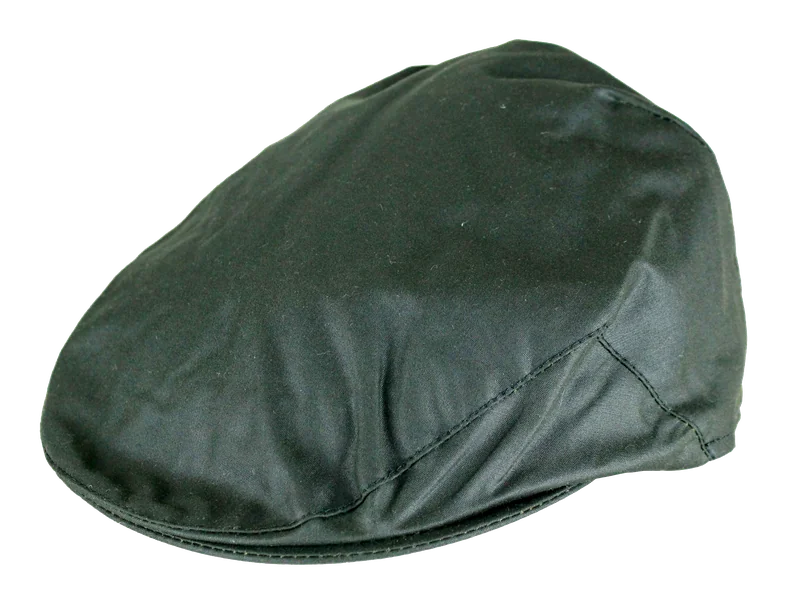 HW31 Unisex Womens Mens Green Wax Flat Cap Hat by Oxford Blue Ltd