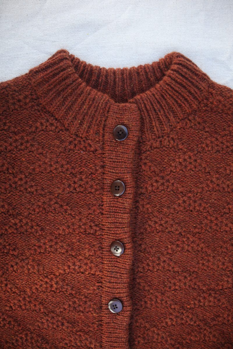 Triangle Tuck Stitch Cardigan | Bracken