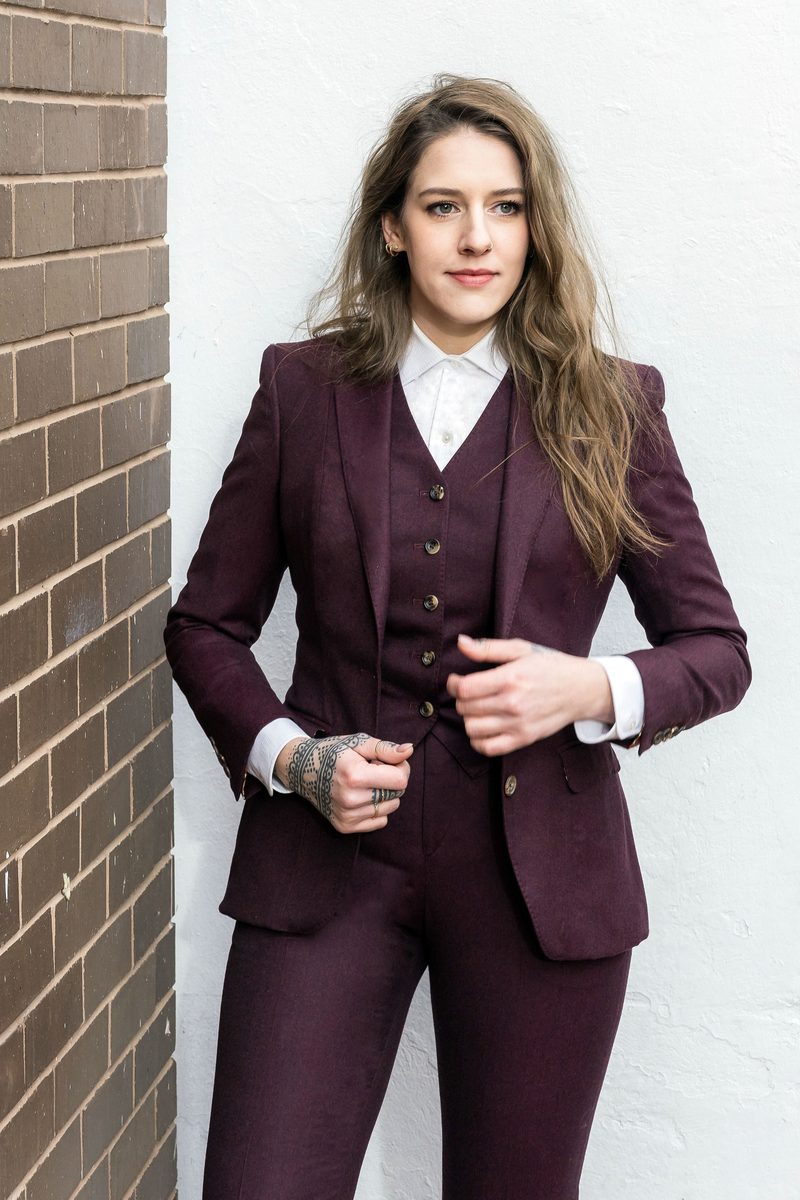 Kay Business Suit Best Tailor UK 3 Piece Purple by Carl Stuart Tailors