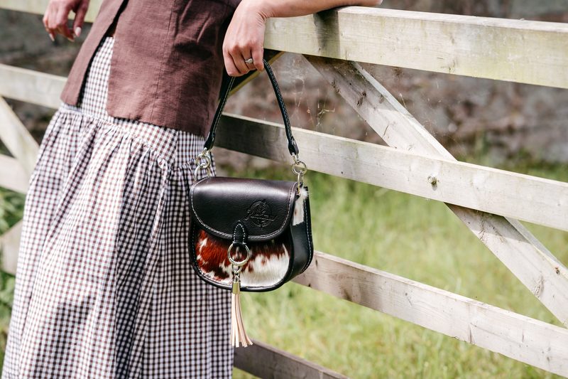 Aryanna tri- coloured saddle bag by Harriet warrilow leather