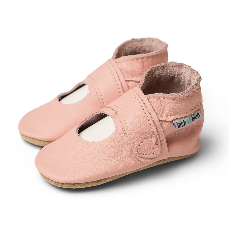 MaryJaneSoftPinkSideBabyGirlShoes by Inch Blue