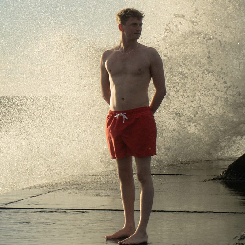 Classic Recycled Swim Shorts | Red by Rolf Skeldon