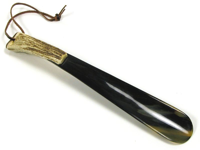SHC   Shoehorn   Stag Antler Handle   12 Inch   Oxhorn by Abbeyhorn Ltd