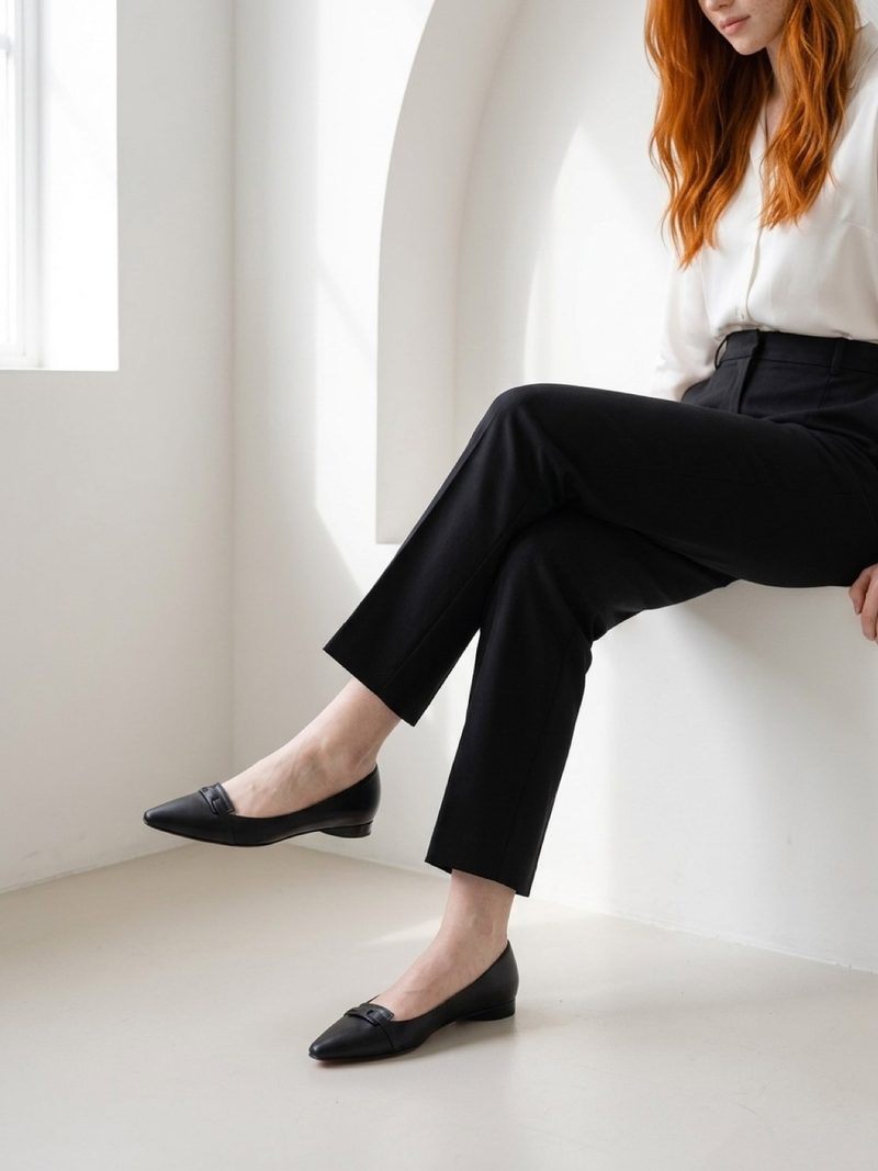 Tabitha flat pump black leather AW27 2 by JOSEPH AZAGURY