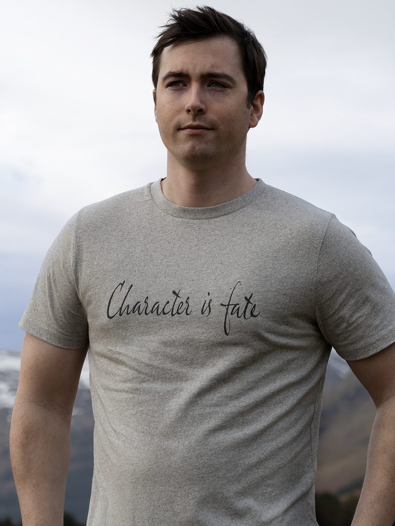 Character Is Fate Recycled Organic Cotton T Shirt by Rolf Skeldon