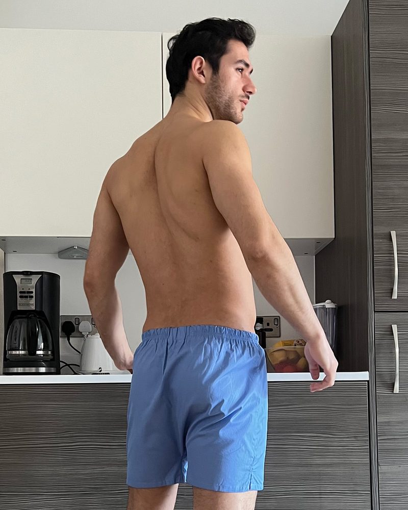 Cotton Boxer Shorts Blue
