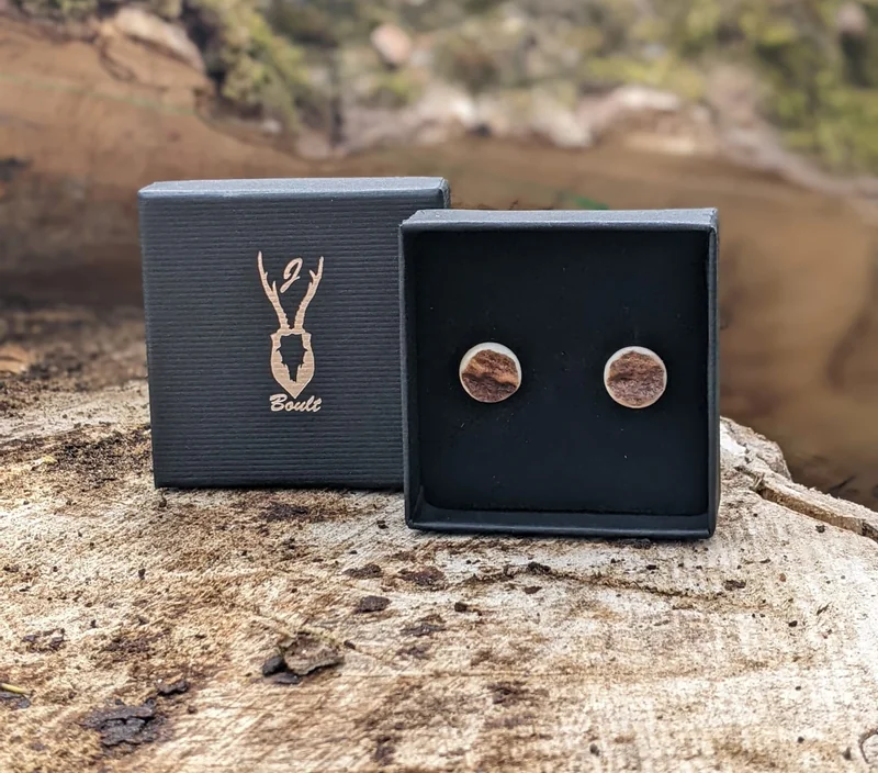 New Earring image 3 Antler Cropped by J Boult Designs