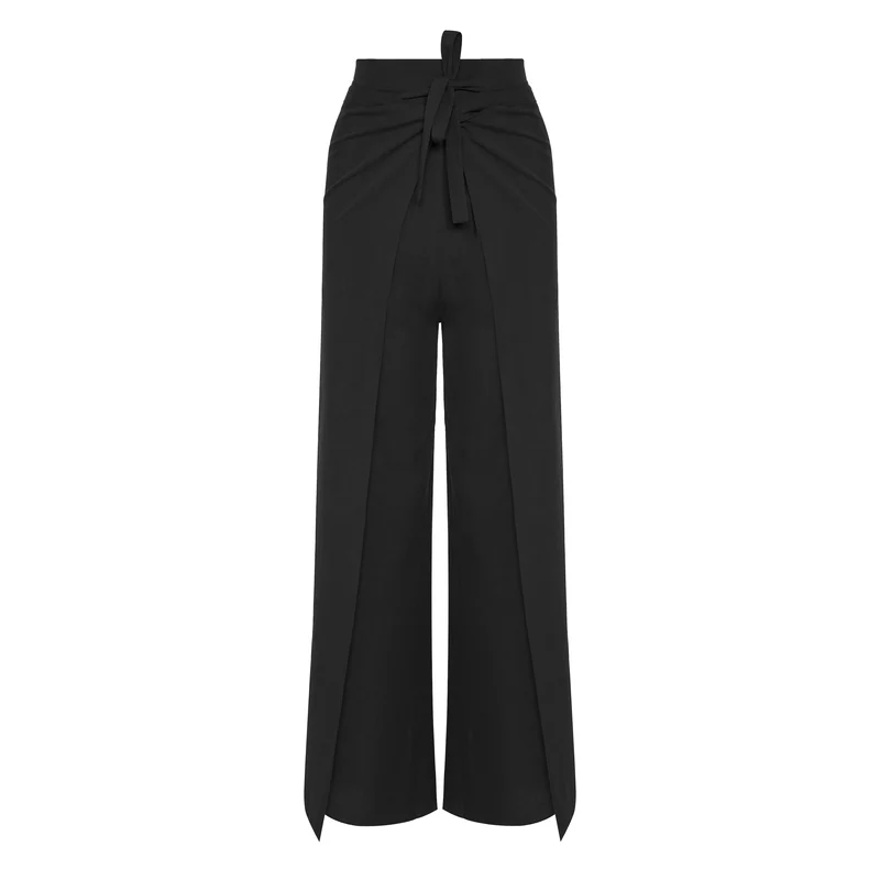 Casa Tie Wrap Pant in Ink Black by Blue Nude