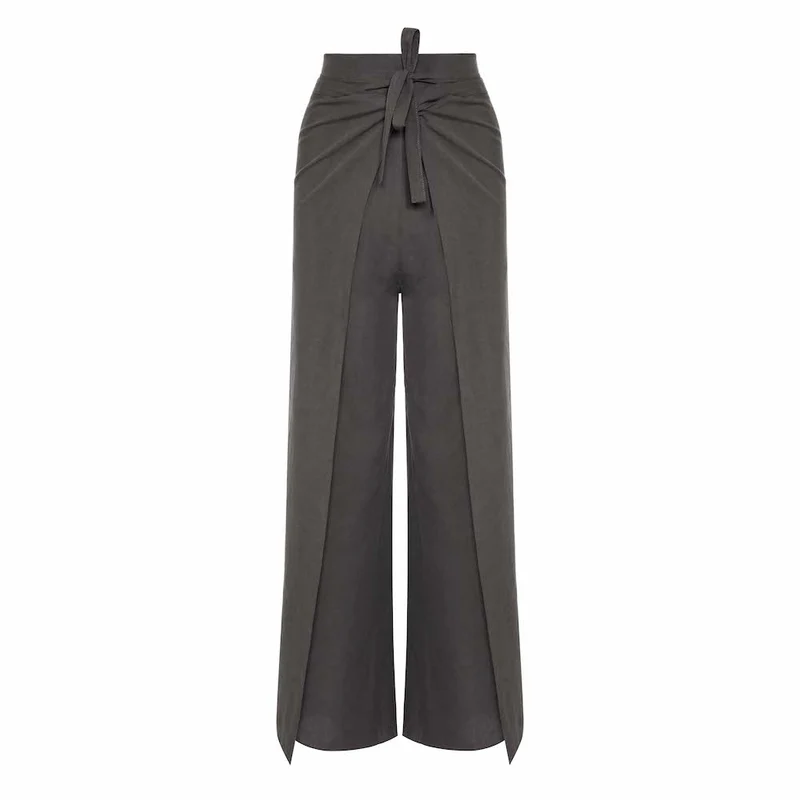 Casa Tie Wrap Pant in Charcoal by Blue Nude