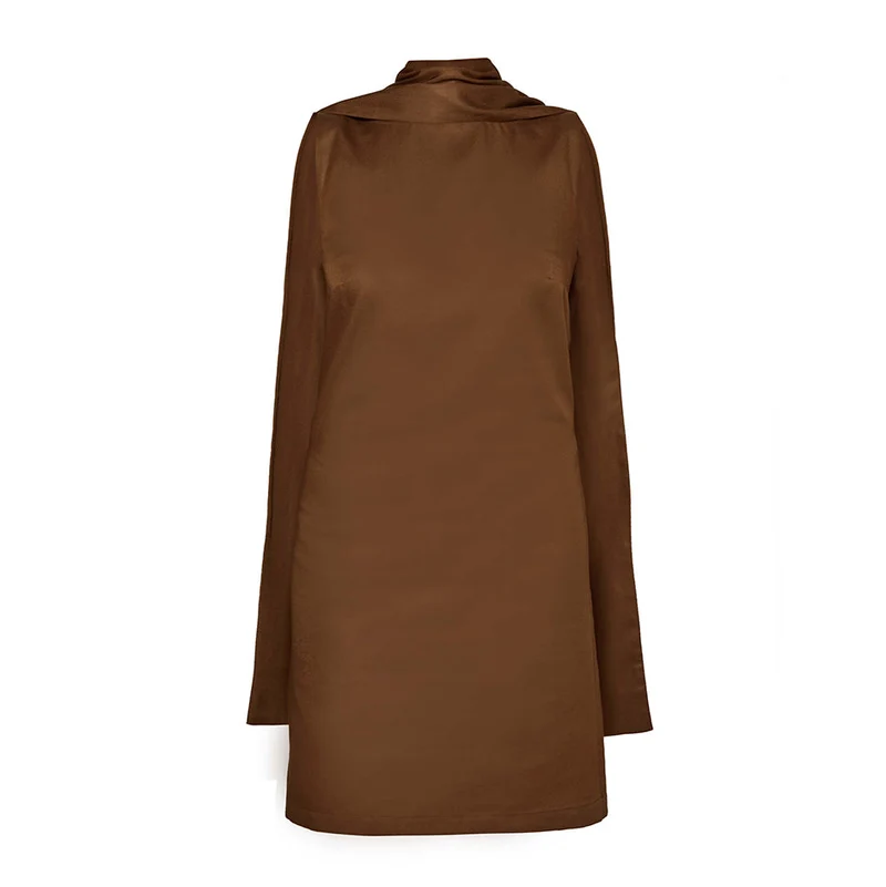 Jardin Scarf Mini Dress in Coffee by Blue Nude