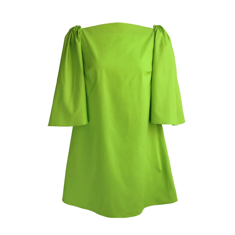 Delphine Mini Dress in Lime by Blue Nude