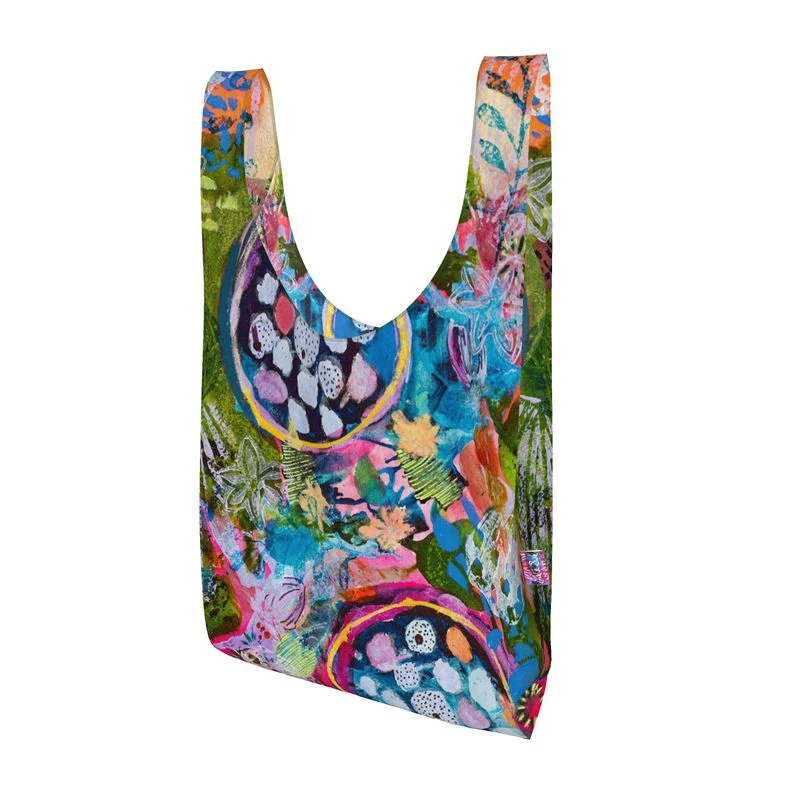Lotus Seed Print Parachute Shopper by Ink & Silk