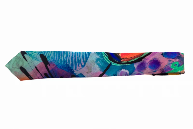 Luxury Printed Silk Tie by Ink & Silk