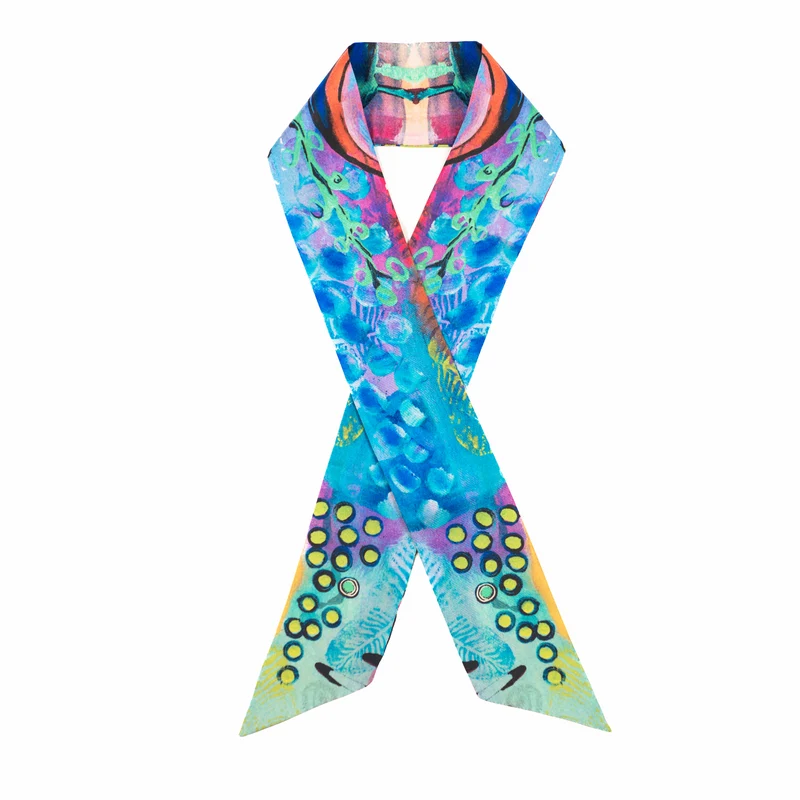 Irises Silk Twilly- No 2 by Ink & Silk