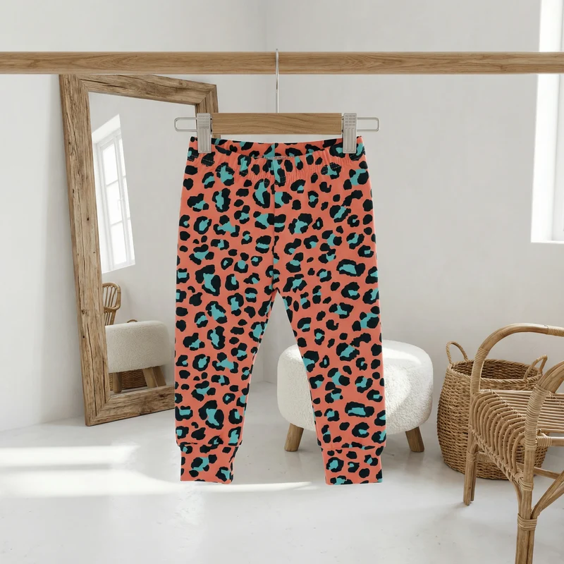 Coral Leopard Leggings