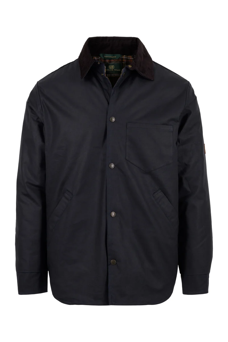 W92 - Men's Piti Wax Overshirt - NAVY by Oxford Blue Ltd