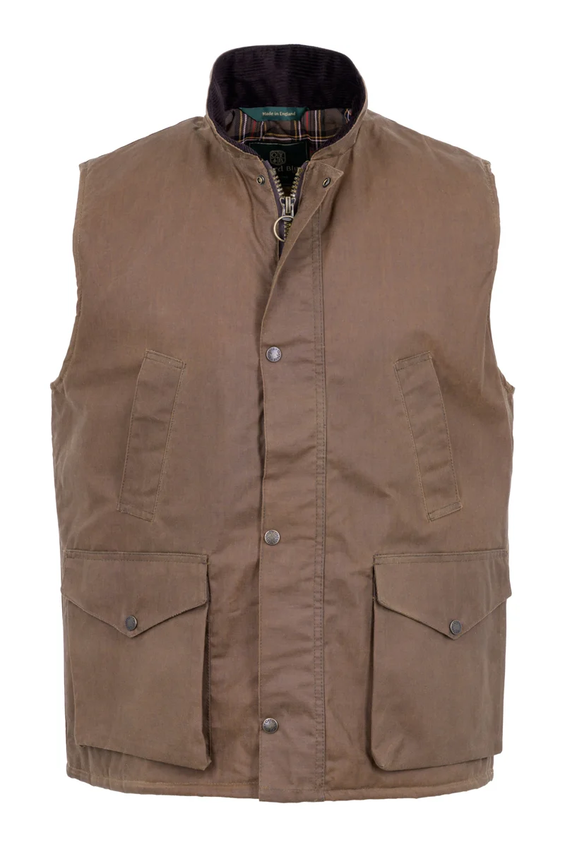W114 - Men's Countryman Wax Gilet - SAND by Oxford Blue Ltd