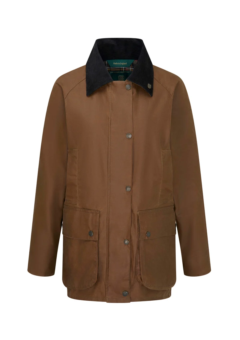 W24 - Women's Countrygirl Wax Jacket - Sandstone by Oxford Blue Ltd