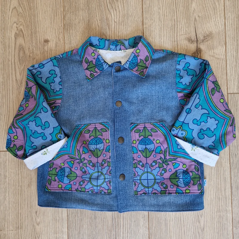 Vintage Bloom Lined Denim Jacket - Age 3-4 by Sleepy Rabbit