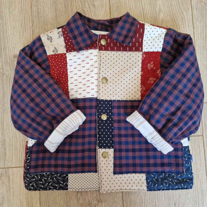 Reclaimed Patchwork Quilted Jacket - Age 3-4 by Sleepy Rabbit