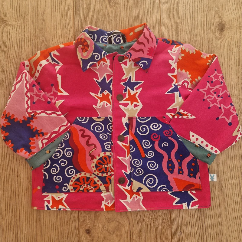 Vibrant Zandra Rhodes Pink Star Jacket - Age 2-3