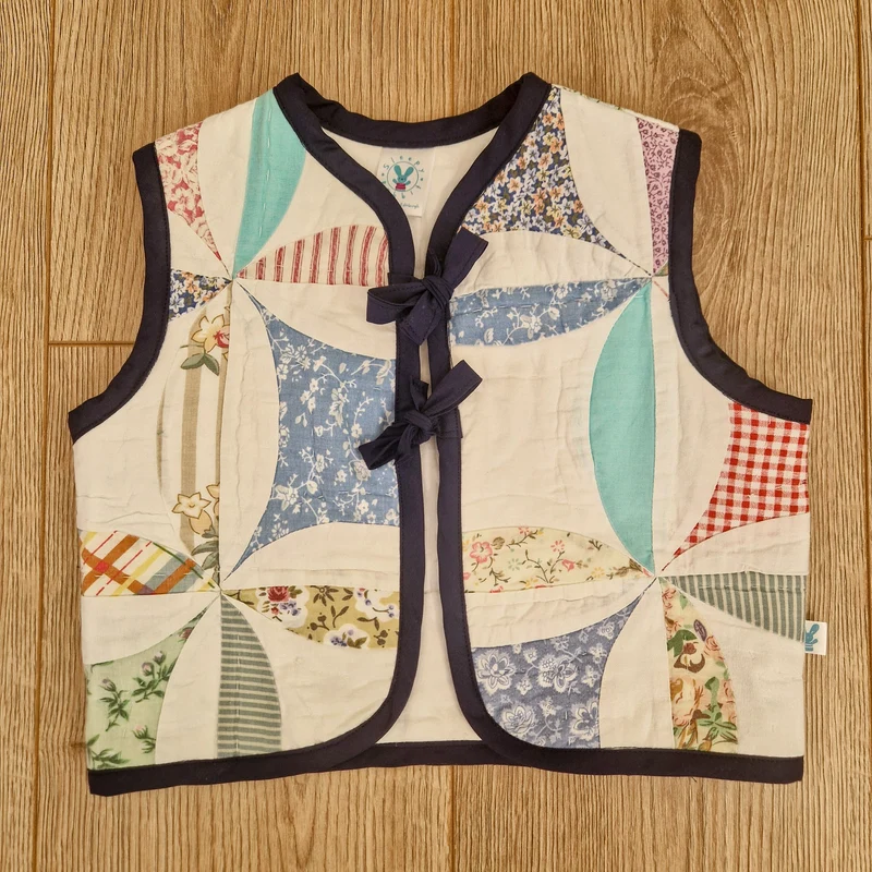 Colourful Quilted Waistcoat - Aged 2-3 by Sleepy Rabbit