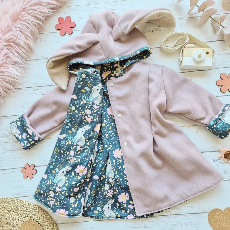 Mauve Bunny Jacket | Vegan Wool