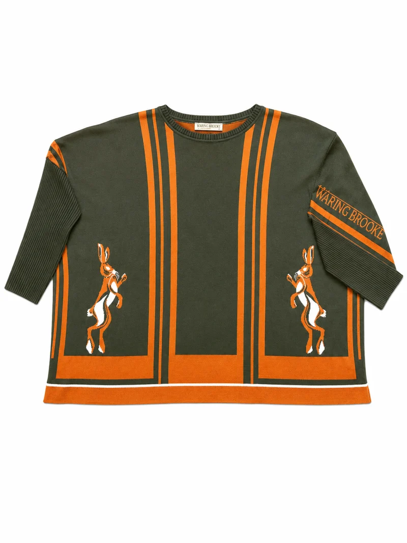 Outlet: Signature Boxing Hare Poncho Olive