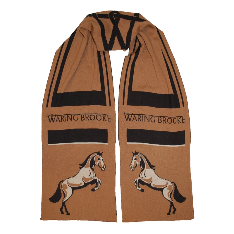 Signature Stallion Scarf Black/Tan by Waring Brooke