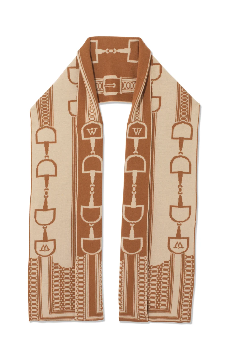 Snaffle Scarf Tan/Taupe by Waring Brooke