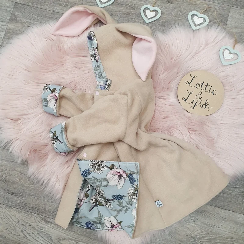 Girls Bunny Jacket | Beige & Iris by Lottie & Lysh