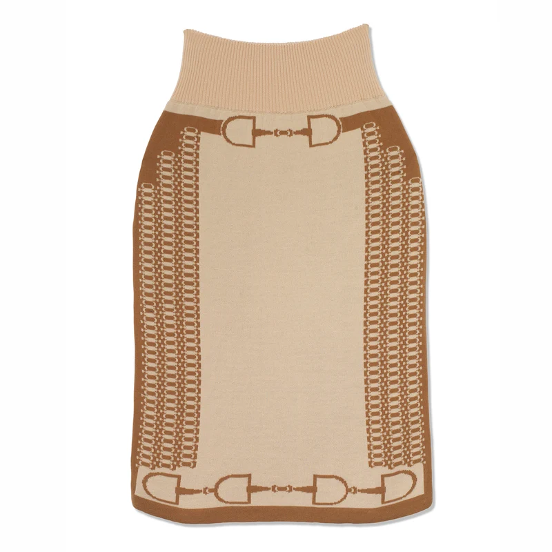 Snaffle Longline Skirt Tan/Taupe by Waring Brooke