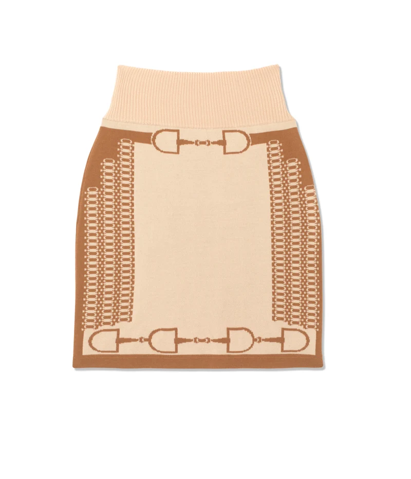 Snaffle Skirt Tan/Taupe by Waring Brooke