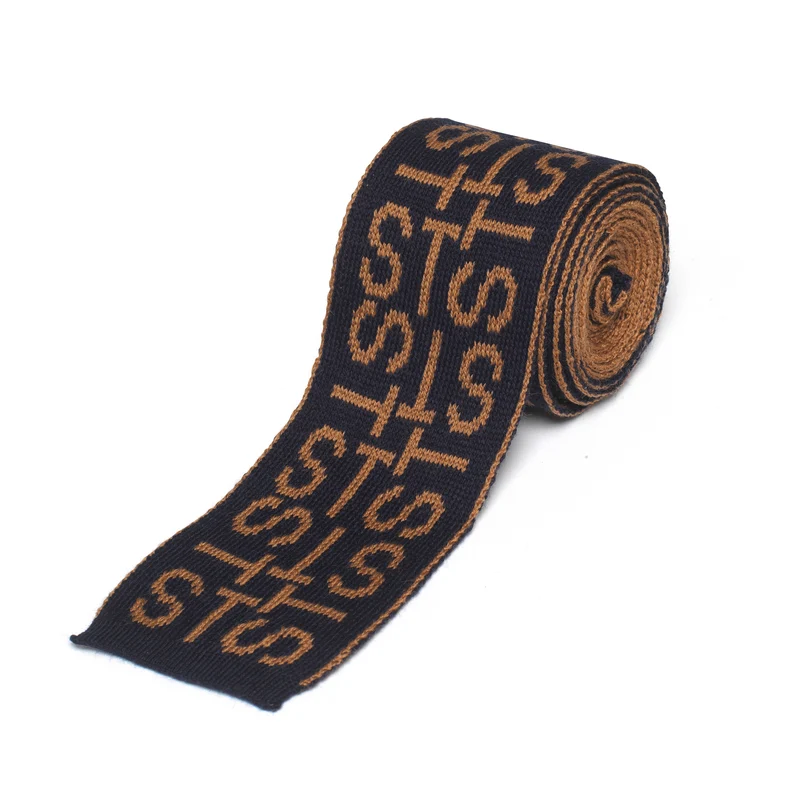 Monogram Pattern Tie Navy/Tan by Waring Brooke