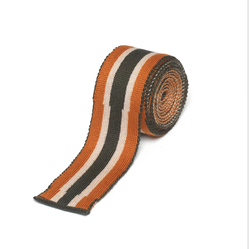 Classic Stripe Tie Olive/Taupe/Chestnut by Waring Brooke