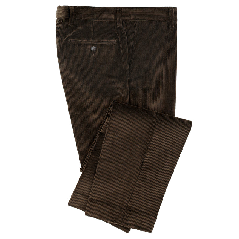 Brisbane Moss 8 Wale Brown Corduroy Trouser by Ratcatcher