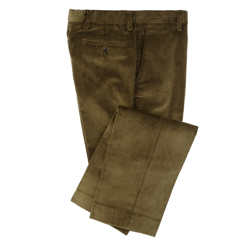 Brisbane Moss 8 Wale Olive Corduroy Trouser by Ratcatcher