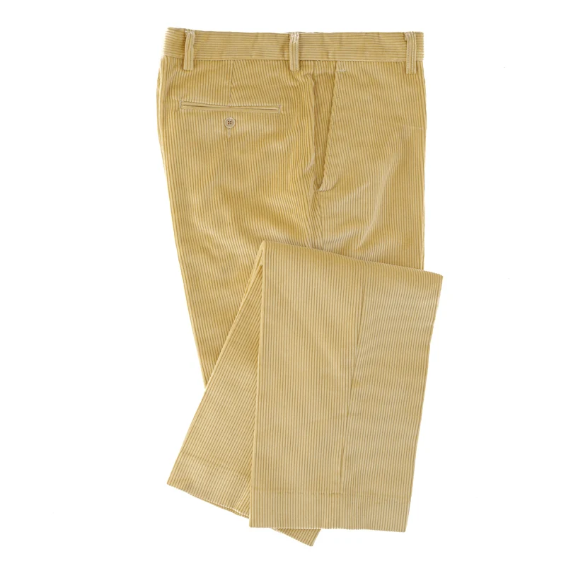 Brisbane Moss 8 Wale Yellow Corduroy Trouser by Ratcatcher