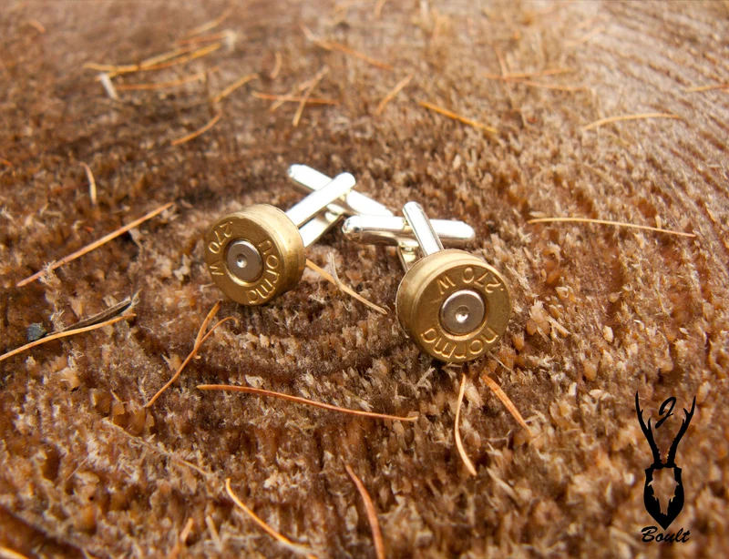 Silver Plated Bullet Cufflinks by J Boult Designs