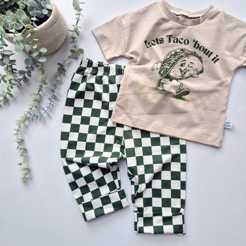 Baggy Trousers | Forest Check | 0-10 Years