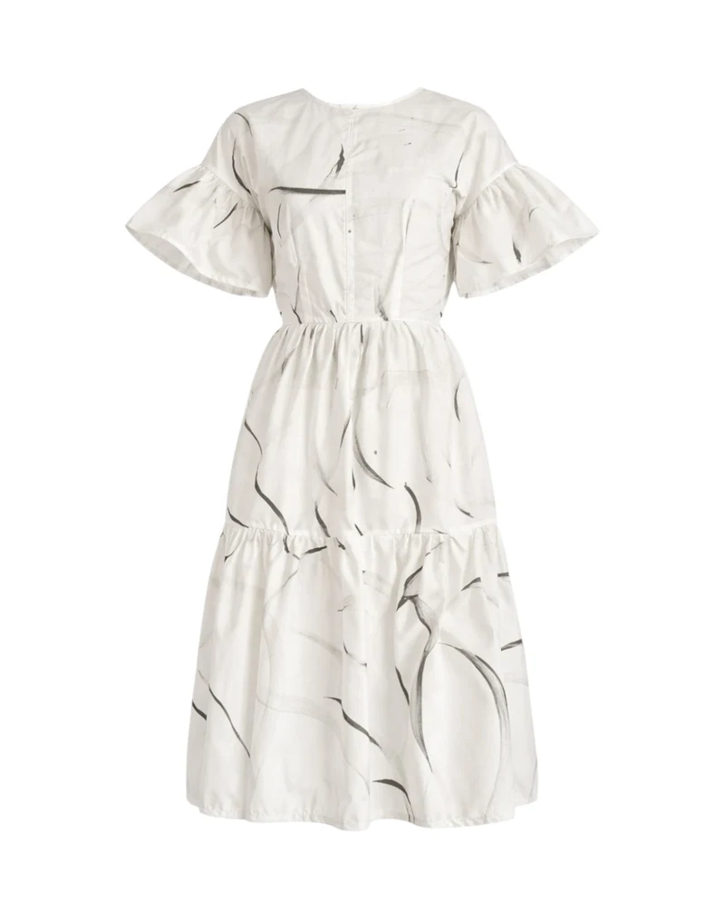 Mystic Moods Bow Hand Painted Maxi Dress by Mystic Moods