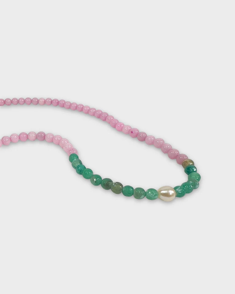 Mystic Moods Jade and Fire Agate Necklace by Mystic Moods