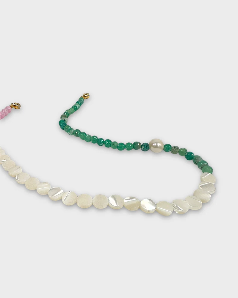 Mystic Moods Fire Agate & Pearl Necklace by Mystic Moods
