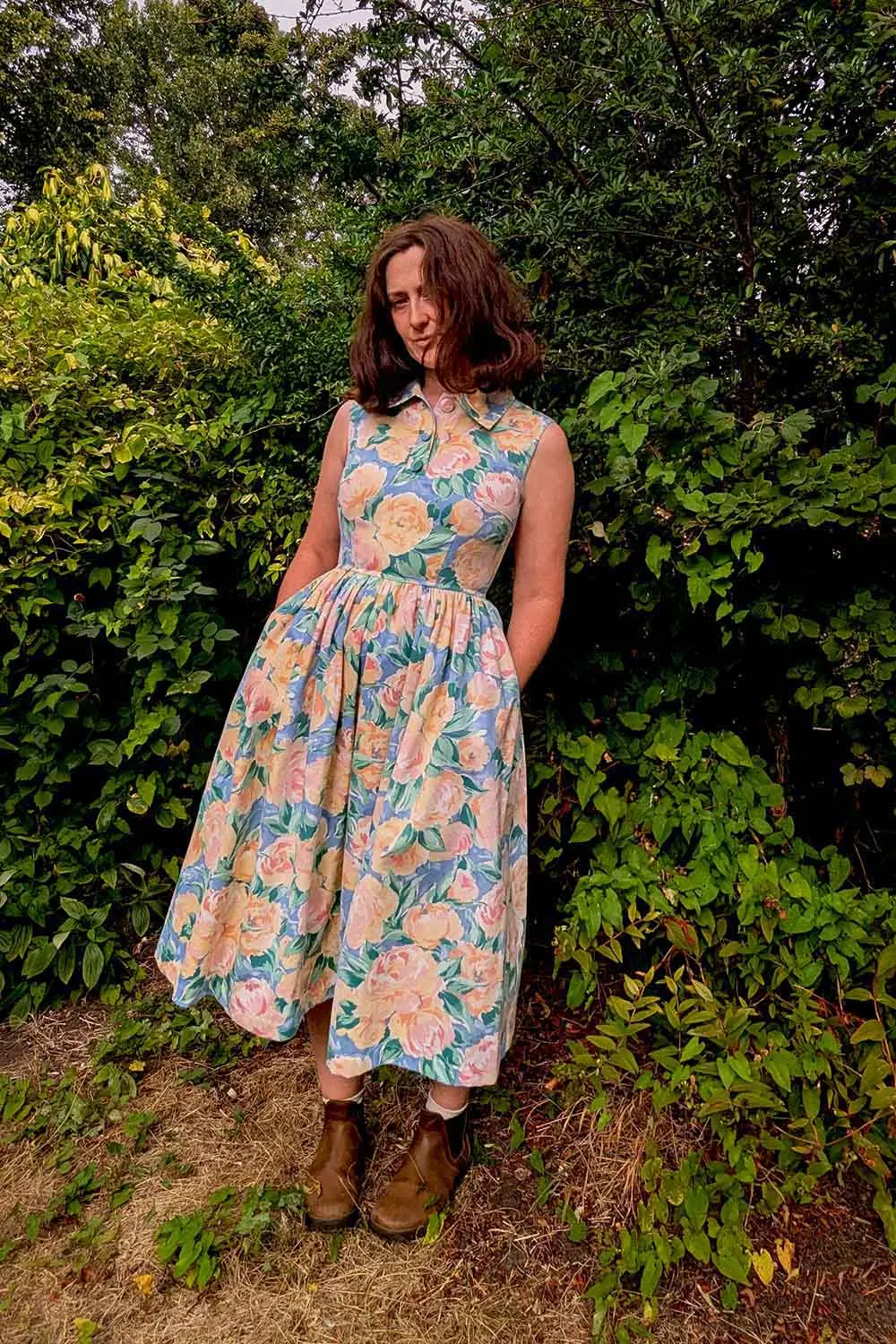 the kate vintage 50s style polo collar dress
